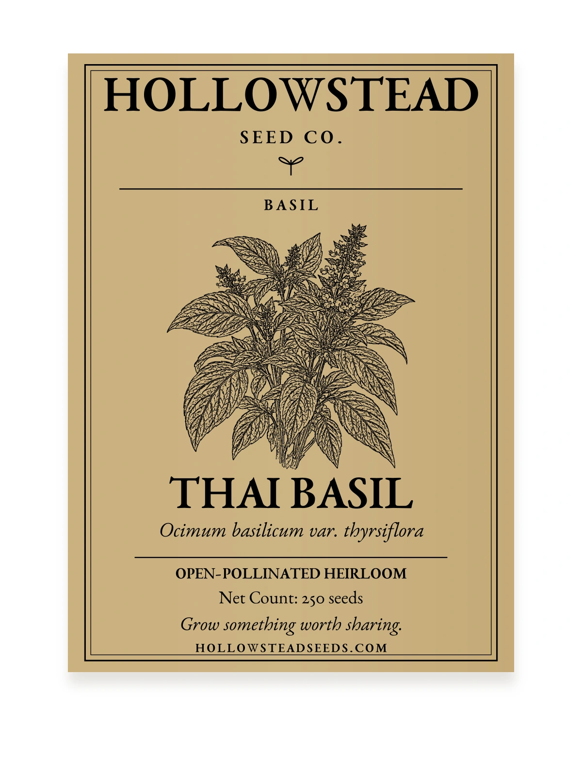 Thai Basil Seeds — kraft seed packet front