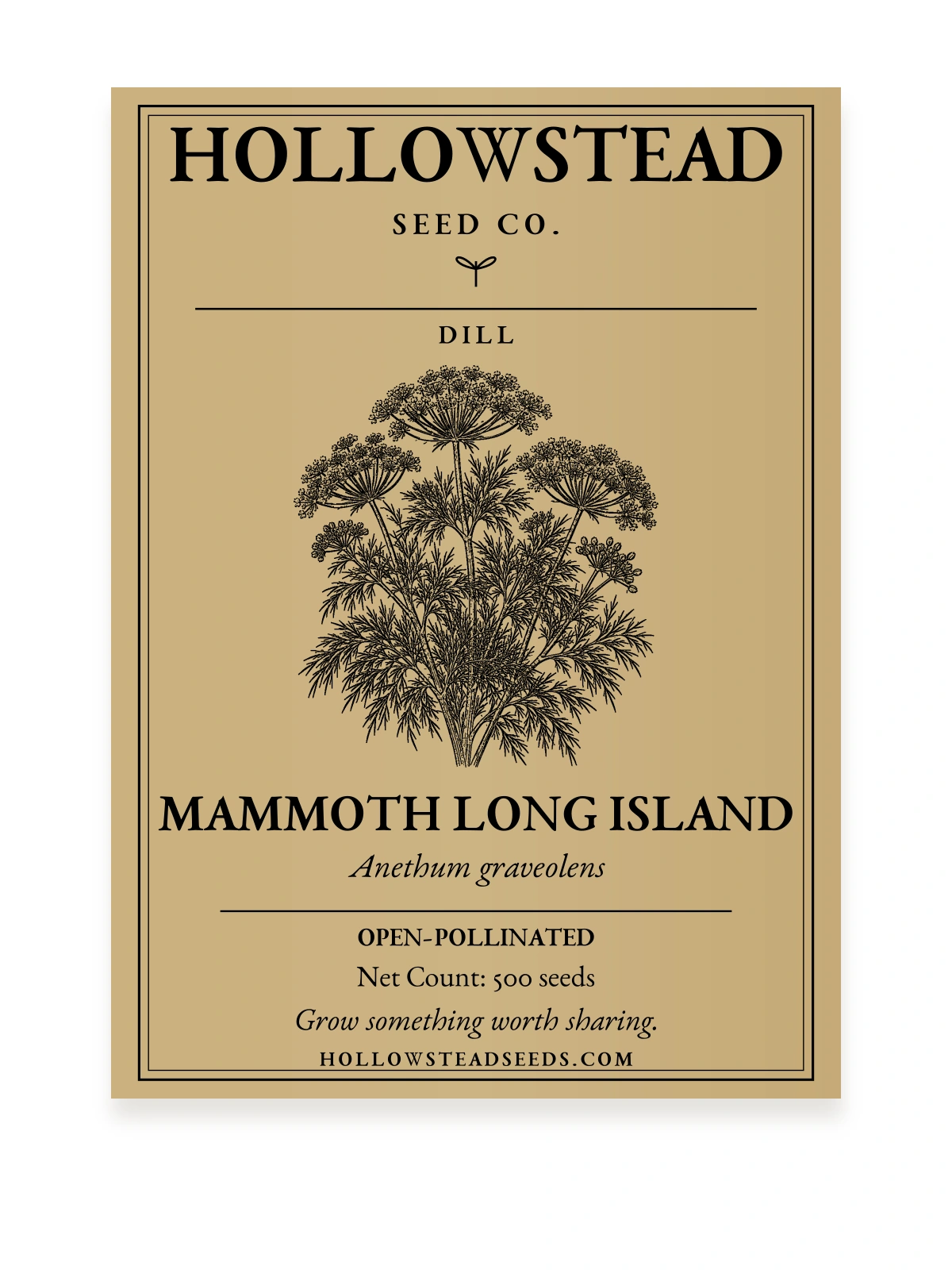Mammoth Long Island Dill Seeds — kraft seed packet front