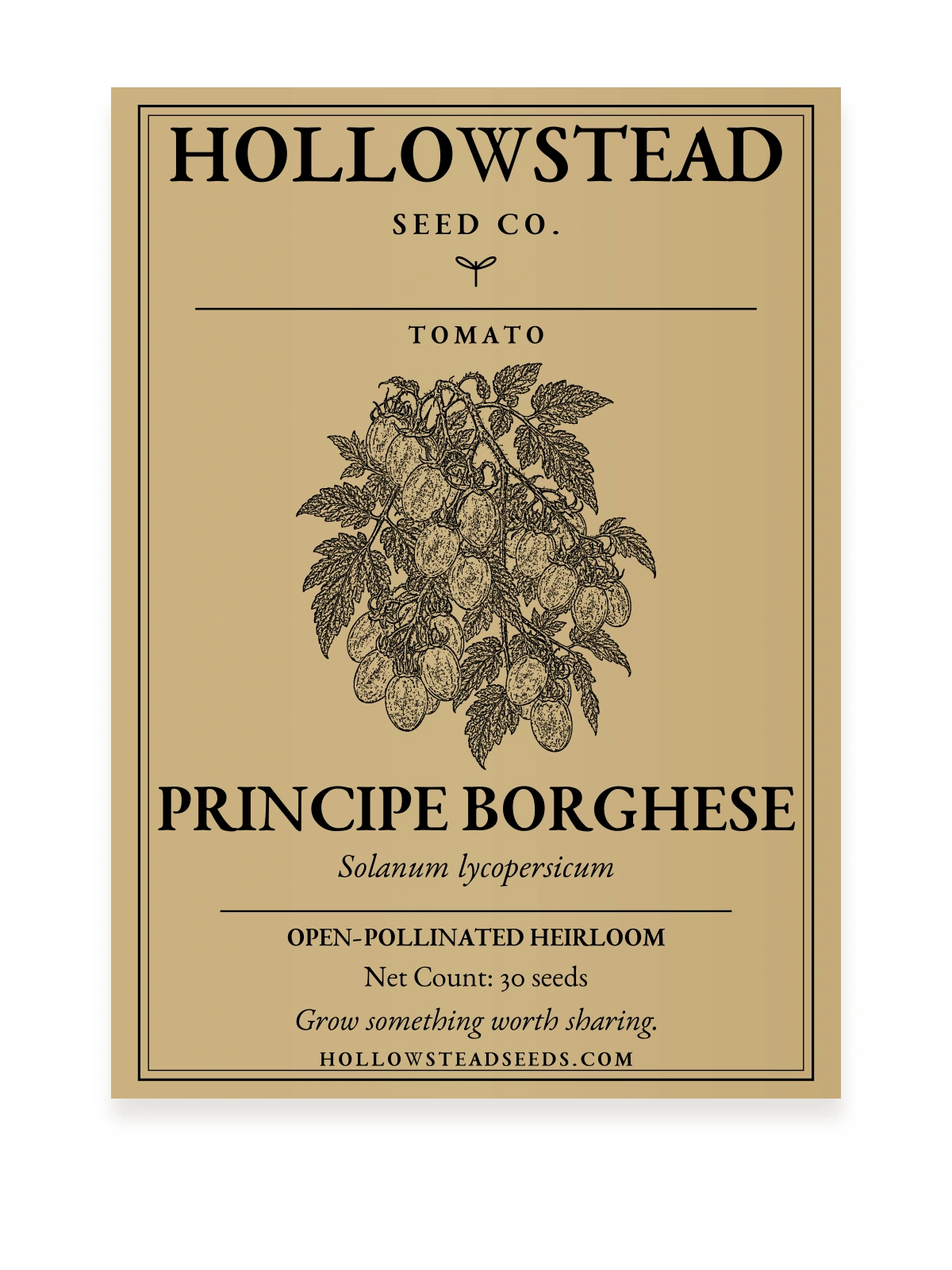 Principe Borghese Tomato Seeds — kraft seed packet front