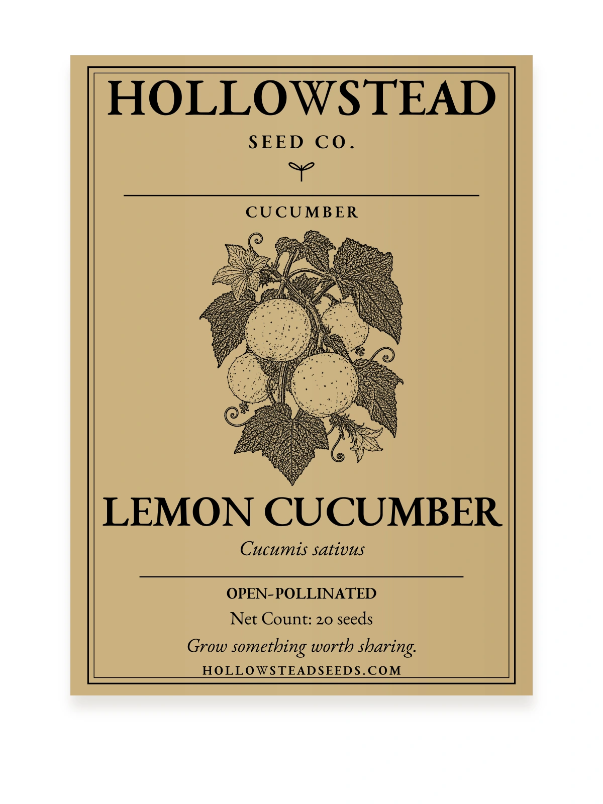 Lemon Cucumber Seeds — kraft seed packet front