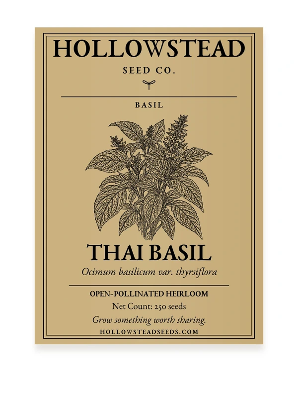 Thai Basil Seeds — kraft seed packet front