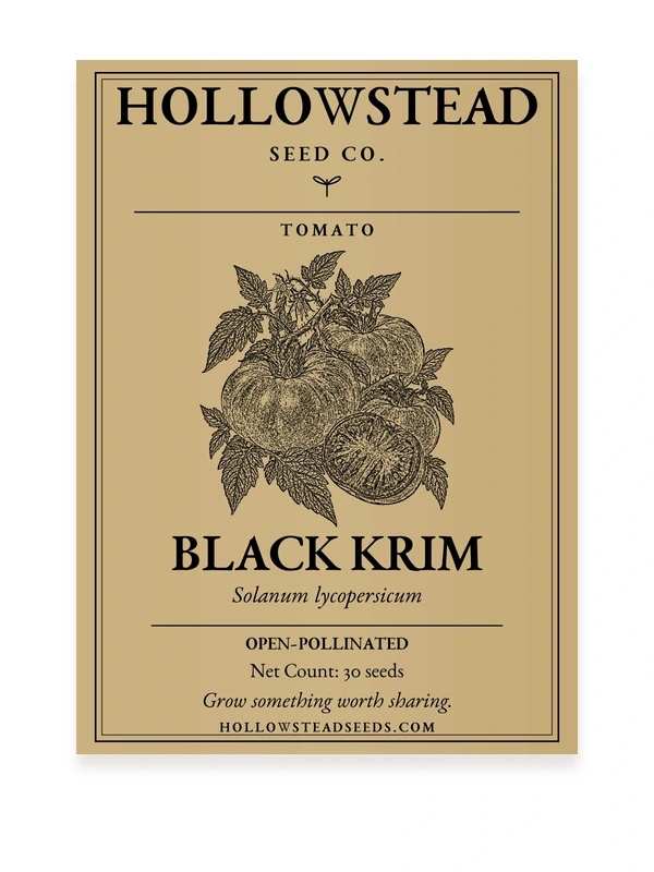 Black Krim Tomato Seeds — kraft seed packet front