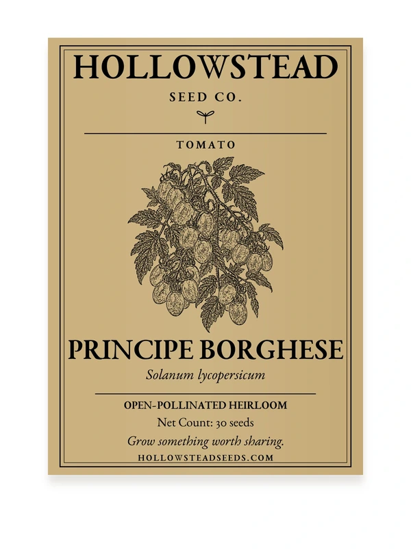 Principe Borghese Tomato Seeds — kraft seed packet front