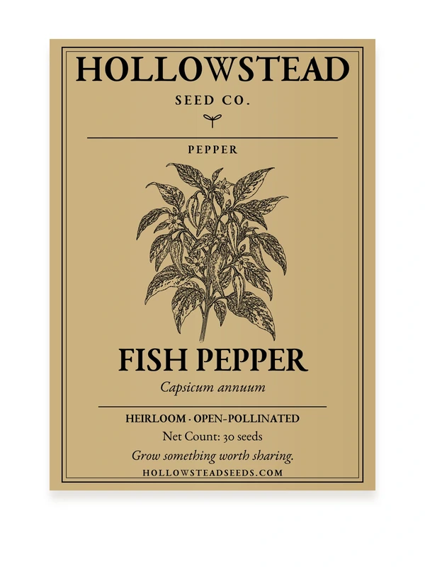 Fish Pepper Seeds — kraft seed packet front