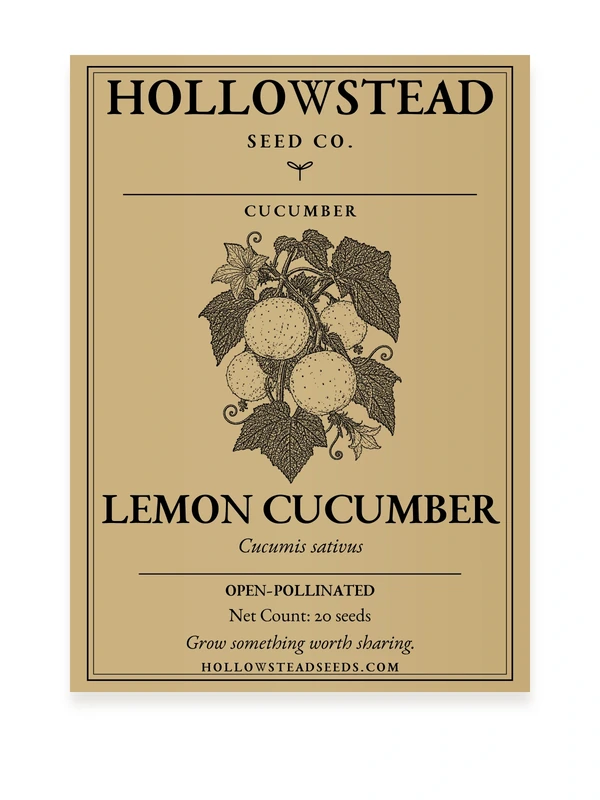 Lemon Cucumber Seeds — kraft seed packet front