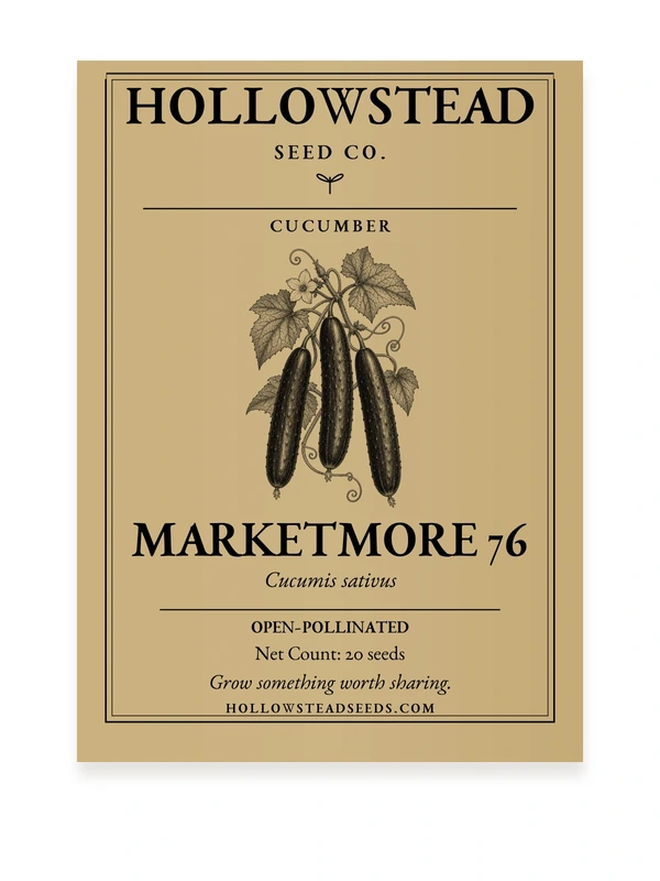 Marketmore 76 Cucumber Seeds — kraft seed packet front