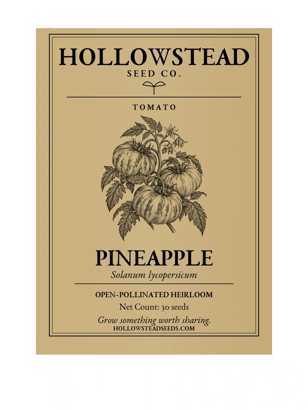 Pineapple Tomato Seeds — kraft seed packet front